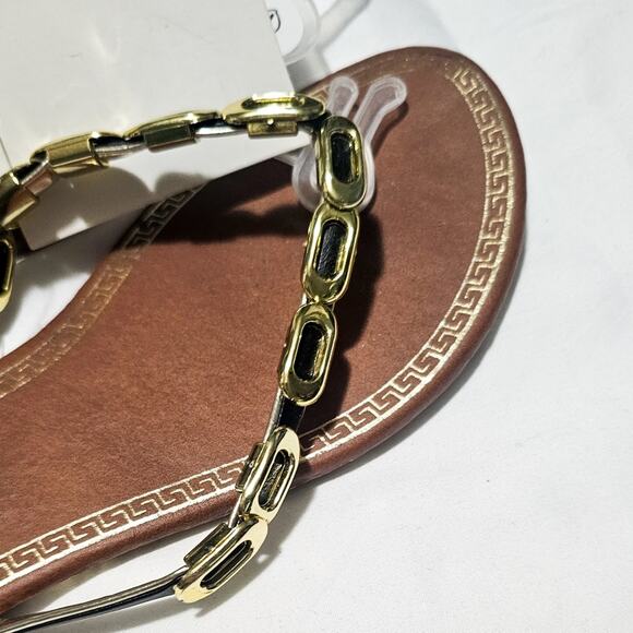 FREE with bundle! Easy USA New black & gold sandals size 7 - Picture 4 of 6